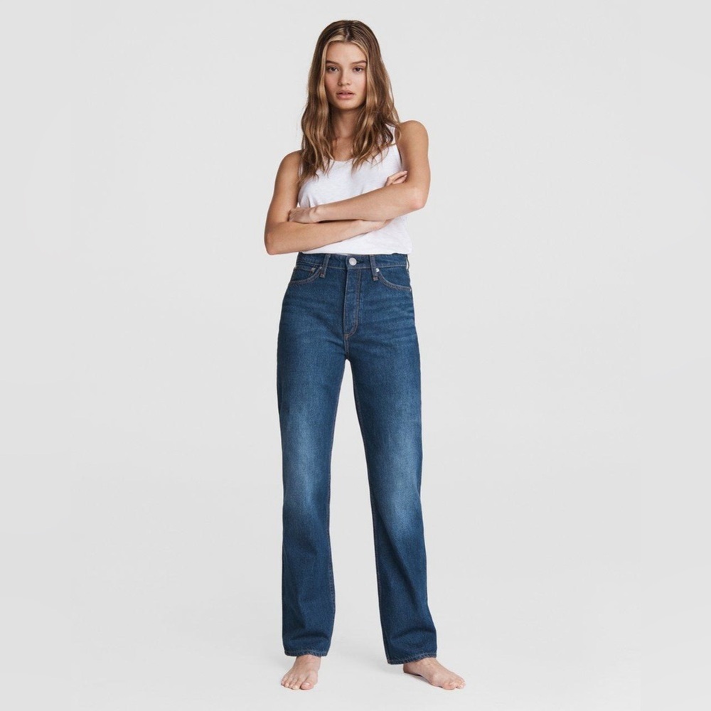 Rag & Bone Alex High Rise Straight in Stowe Size 27 New